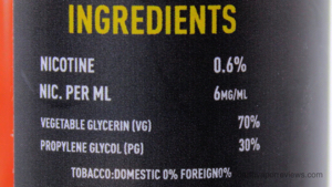 Kohiba Tobacco E-Liquid Line Ingredients
